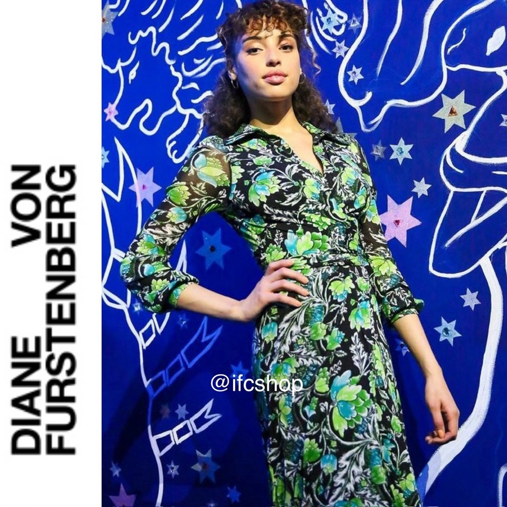 Diane von Furstenberg Phoenix Wrap Dress in Tiger Lily